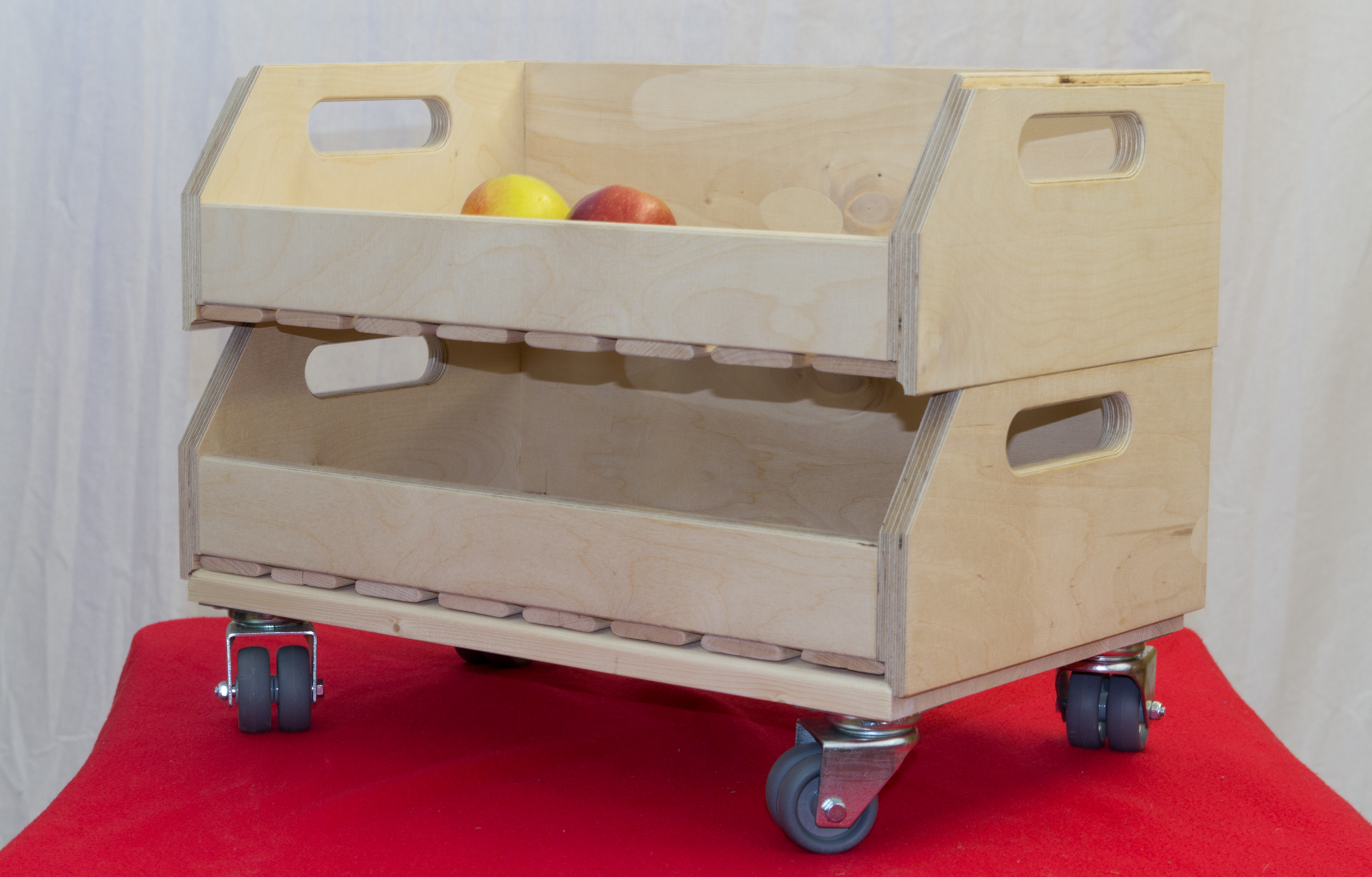 Rollsockel für Obstkiste